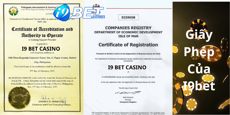 Giấy phép hoạt động của i9Bet